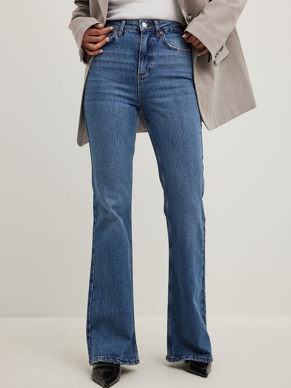 NA-KD Flared High Waist Jeans Size 36